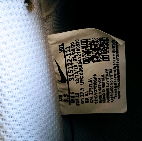 White NIKE AIR FORCE 1s size 9.5 mens - Picture 3 of 7